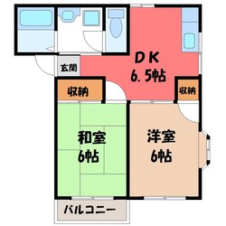 雀宮駅 徒歩30分 2階の物件間取画像